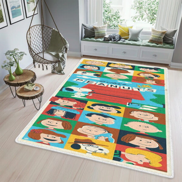 Peanuts Snoopy And Friend Cartoon Fan Gift, Peanuts Snoopy And Friend Cartoon Rug Home Decor Floor Decor 786
