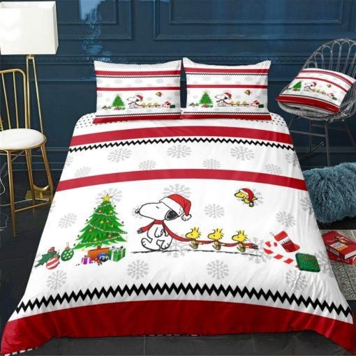 Snoopy Christmas Duvet Quilt Bedding Set