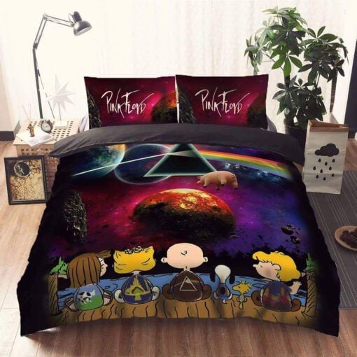 Snoopy Dark Side Of The Moon Duvet Quilt Bedding Set