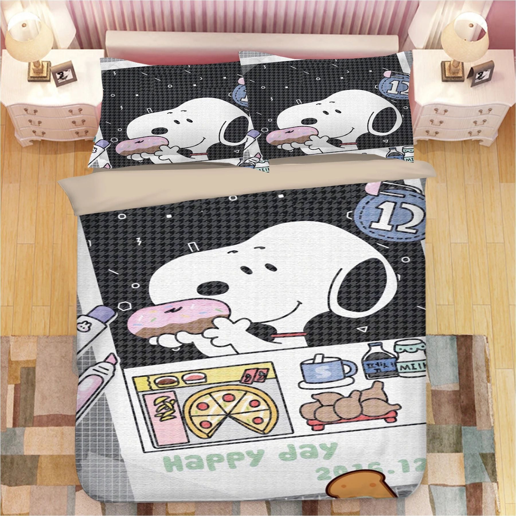 Peanuts Snoopy Duvet Quilt Bedding Set 259