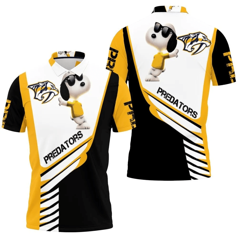 Mens & Womens Nashville Predators Snoopy For Fans 3d Polo Shirt All Over Print Shirt 3d T-shirt