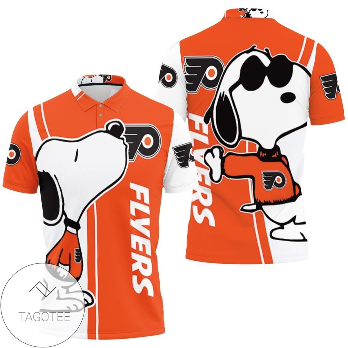 Mens & Womens Philadelphia Flyers Snoopy Lover 3d Printed All Over Print Polo Shirt