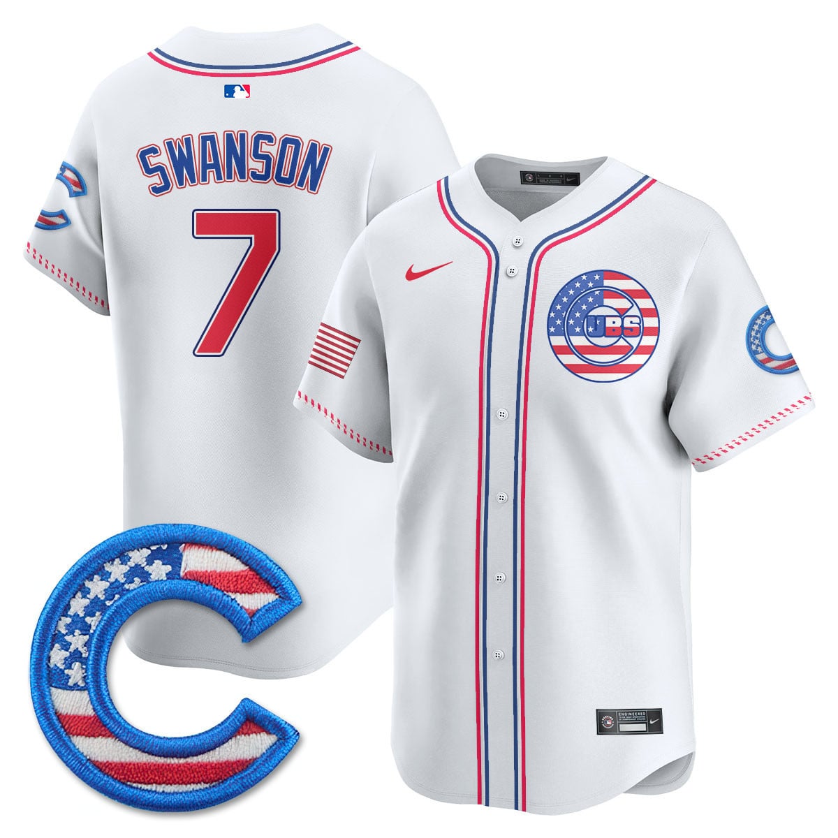Men' Chicago Cubs 2025 Fourth of July Jersey - All Stitched