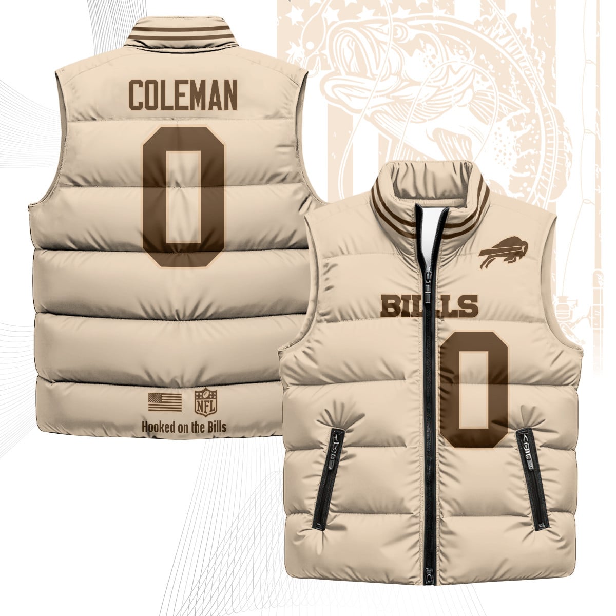 Buffalo Bills Fishing Unisex Puffer Vest