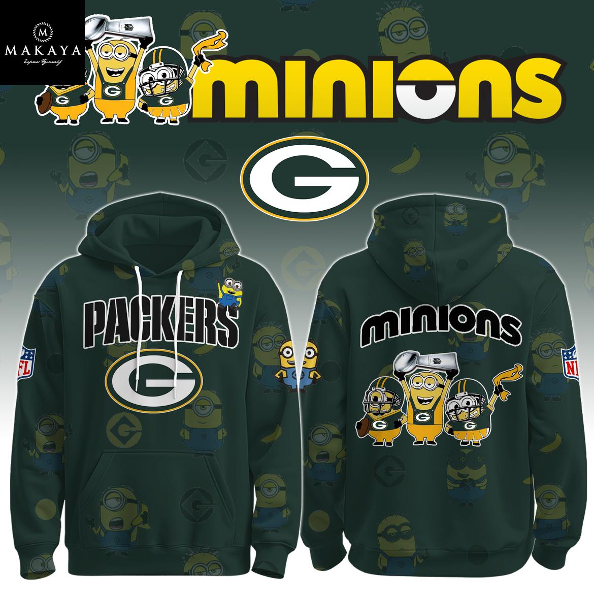 Green Bay Packers x Minions Celebrate NFL Holiday Game 2025 Hoodie T-Shirt 