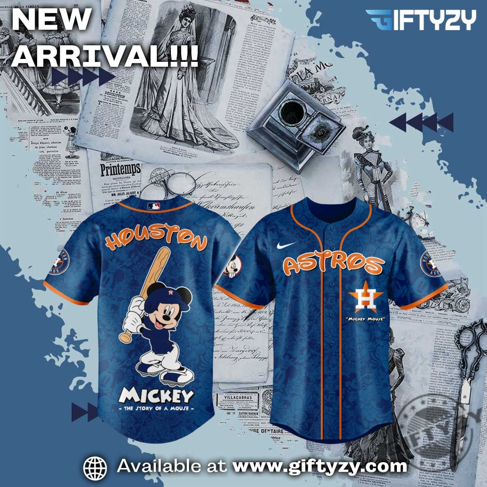 Houston Astros Mlb Baseball X Disney Mickey Mouse Night Game Jersey 