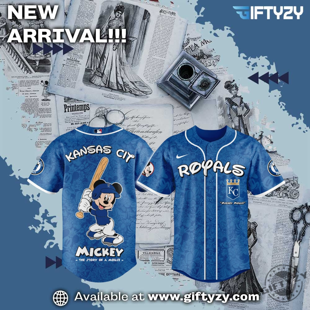 Kansas City Royals Mlb Baseball X Disney Mickey Mouse Night Game Jersey 