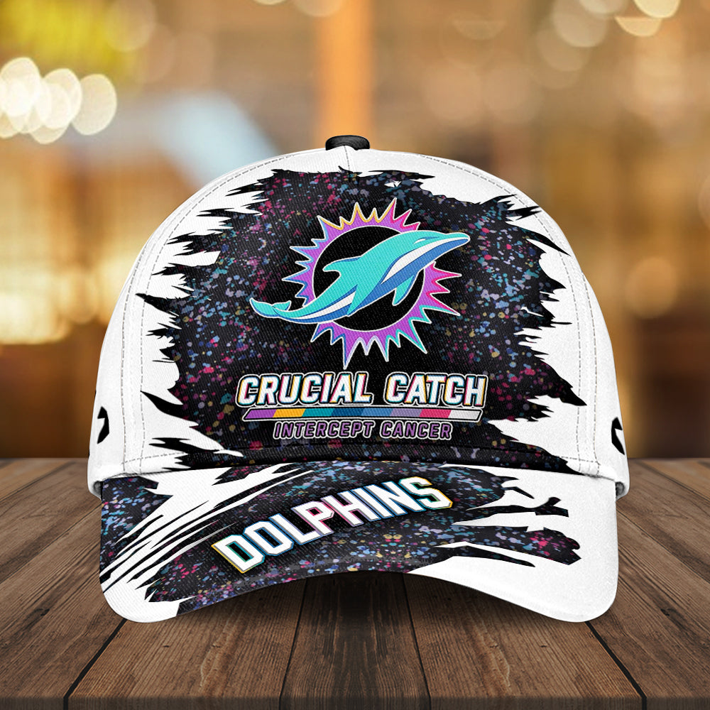 Miami Dolphins x Crucial Catch Intercept Cancer Classic Cap 