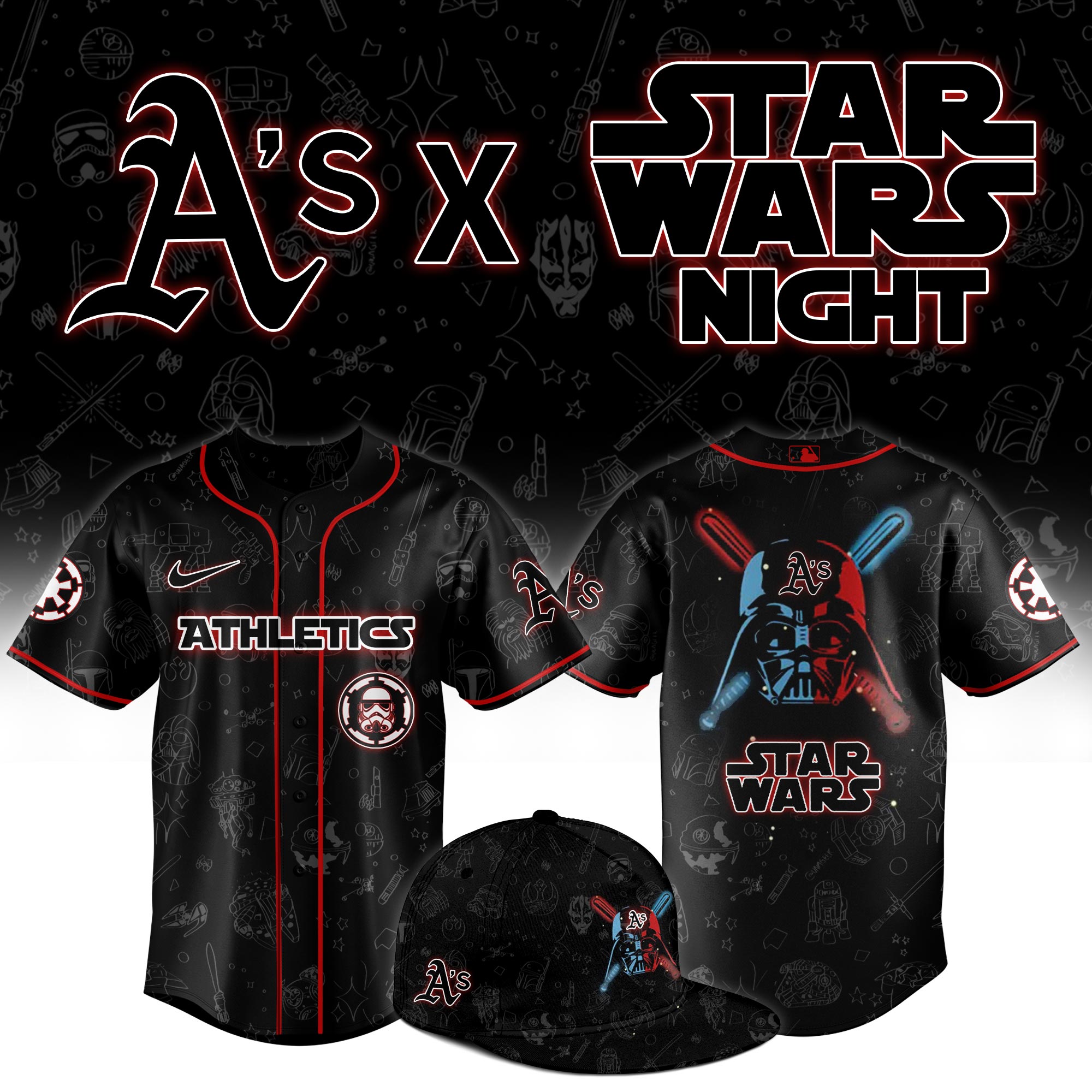 Oakland Athletics 2025 Star Wars Night Jersey 