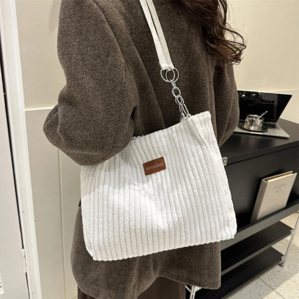 Simple solid color velvet bag women's bag high texture chain shoulder underarm bag