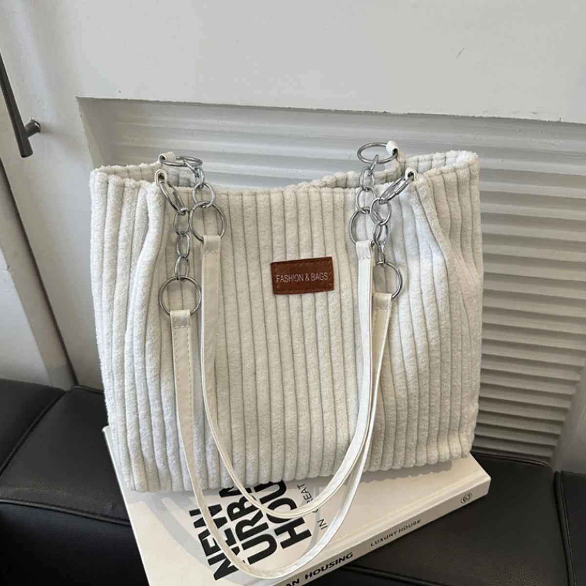 Simple solid color velvet bag women's bag high texture chain shoulder underarm bag