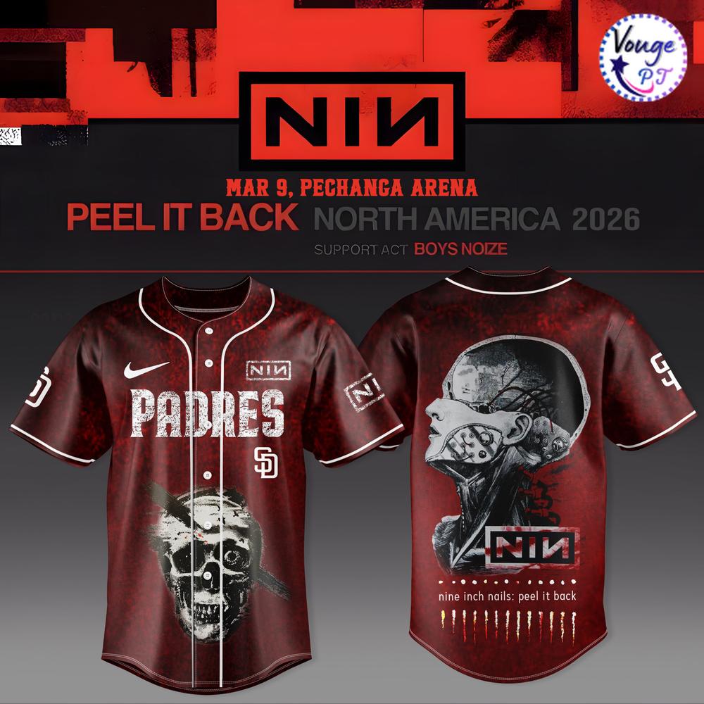 San Diego Padres x NIN Nine Inch Nails Peel It Back Baseball Jersey 