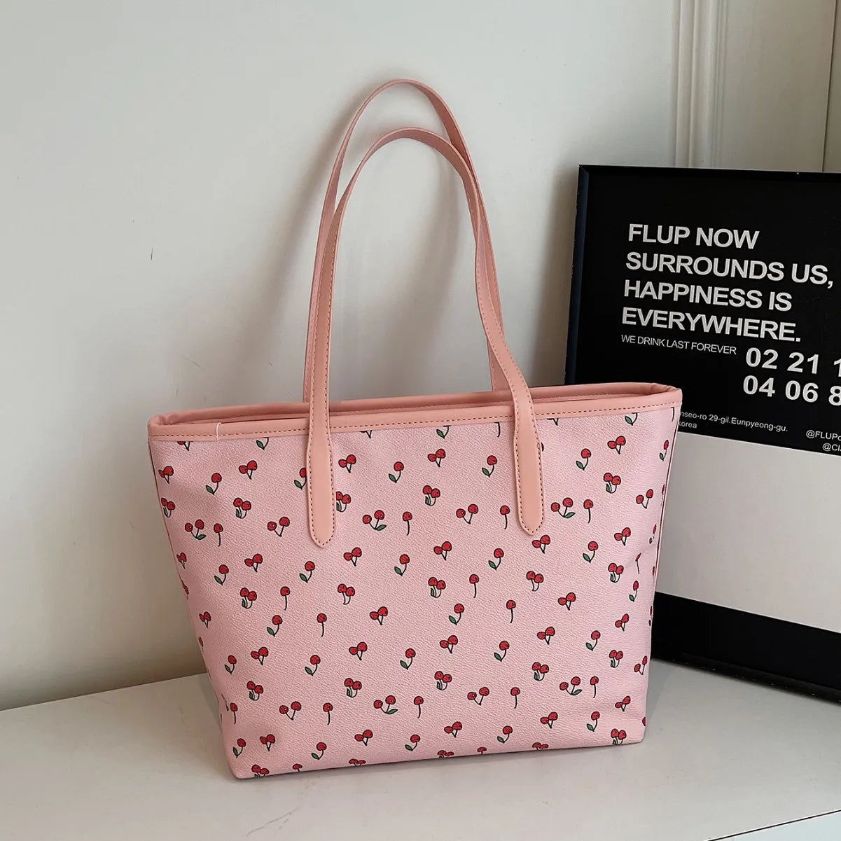 Women's shoulder bag small fresh printed tote bag large capacity women's fashion handbag commuter shoulder bag