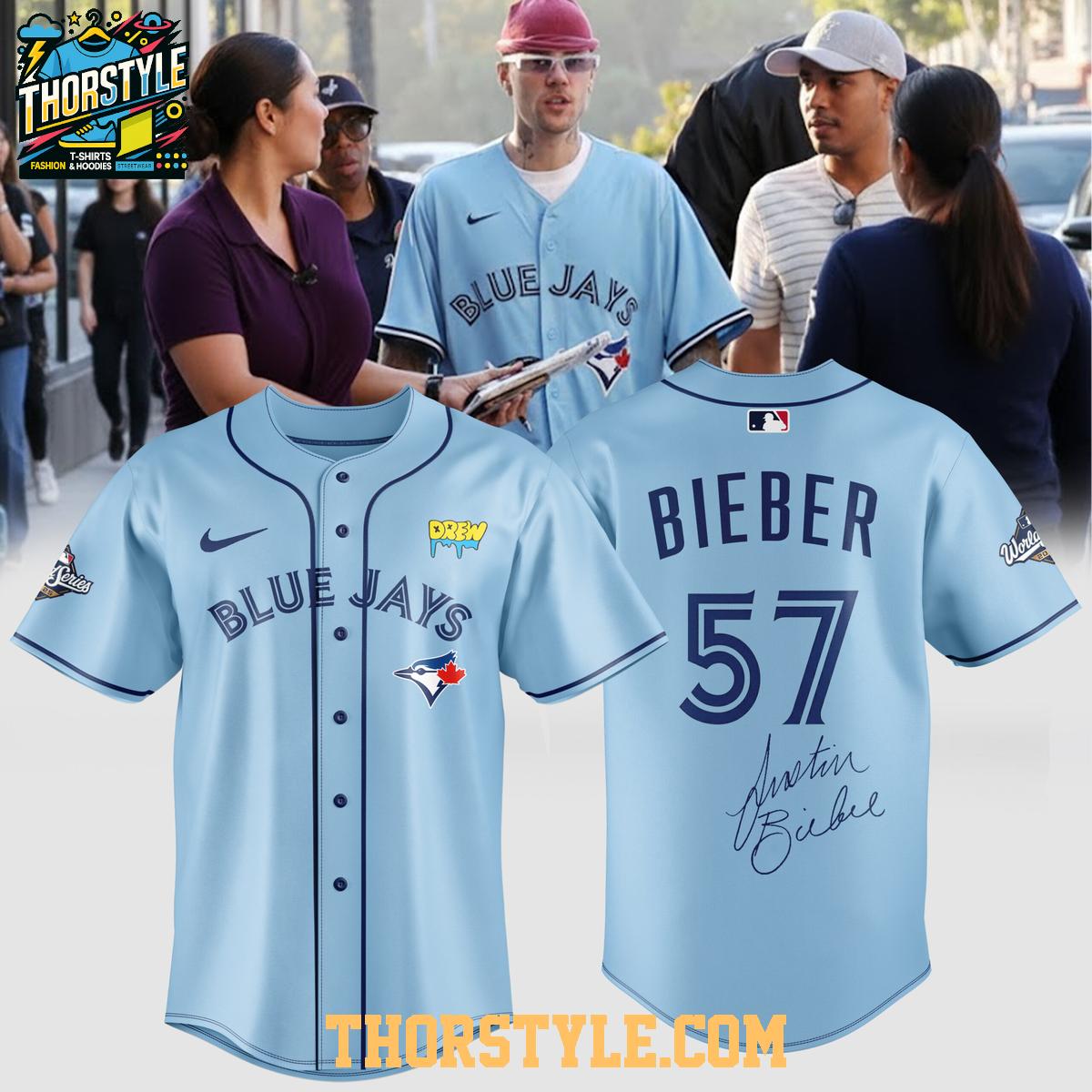 Toronto Blue Jays x Justin Bieber World Series 2025 Supporter Baseball Jersey 