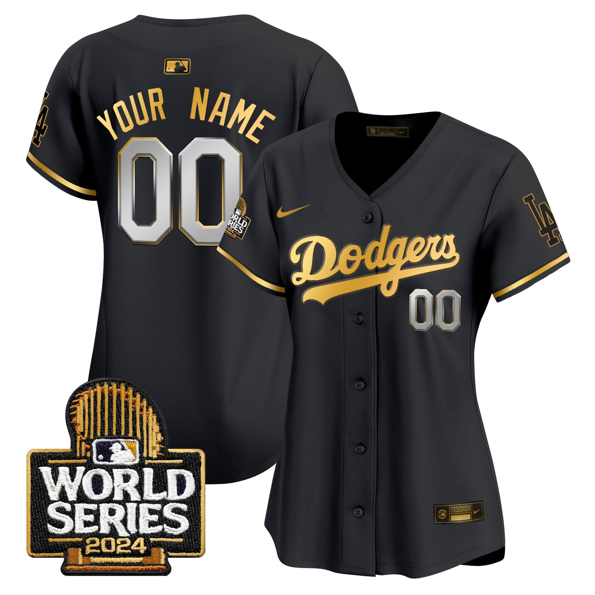 Dodgers 2024 World Series Vapor Premier Limited Custom Jersey - All Stitched